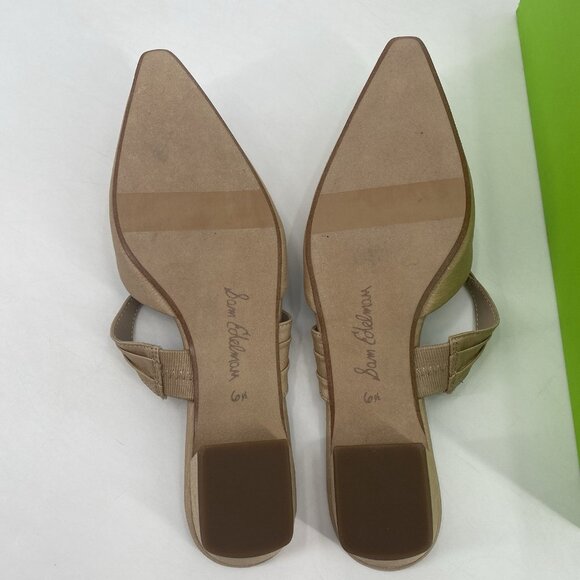 Sam Edelman Women's Size 6.5 Judie Ecru Silk Mules NIB - Picture 12 of 12